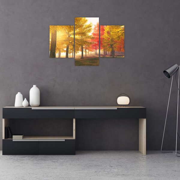 Tablou cu copaci toamna (90x60 cm)