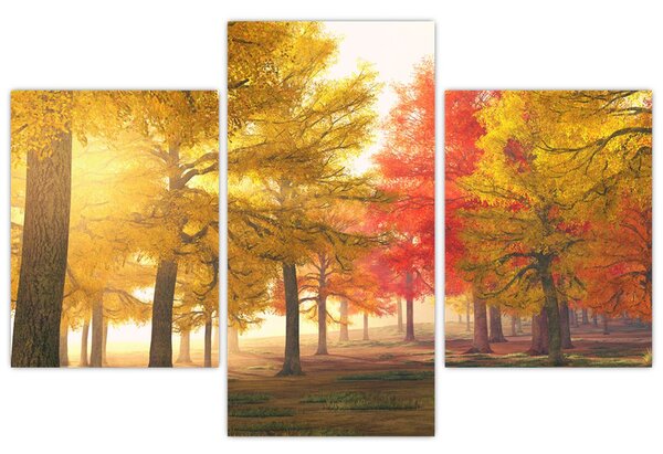 Tablou cu copaci toamna (90x60 cm)