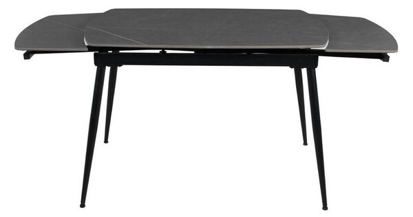 Masa extensibila VELA, gri cu efect de marmura, ceramica/metal, 110/17