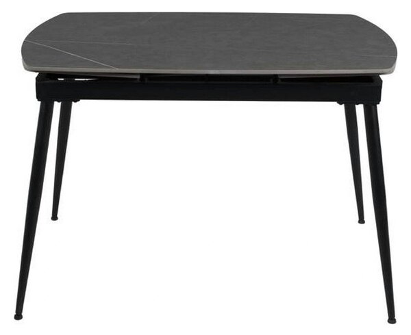 Masa extensibila VELA, gri cu efect de marmura, ceramica/metal, 110/17