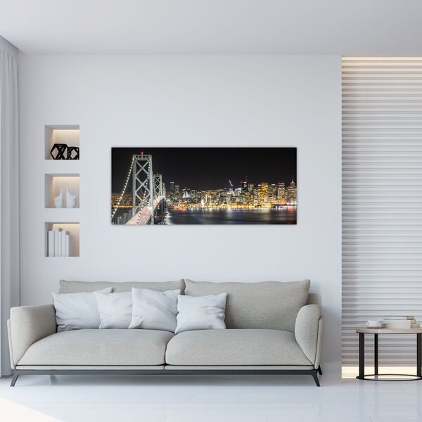 Tablou cu podul Brooklin și New York (120x50 cm)