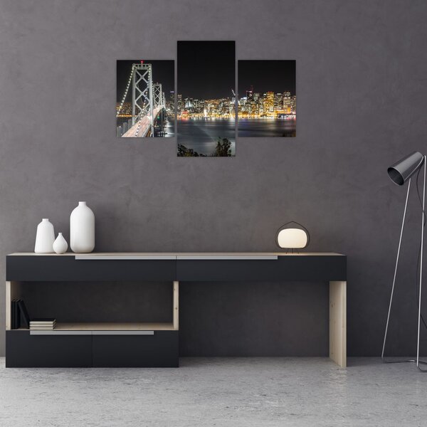 Tablou cu podul Brooklin și New York (90x60 cm)