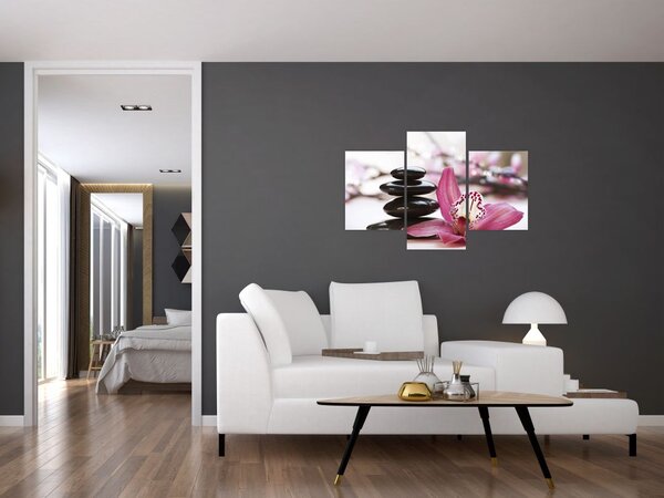 Tablou cupietre pentru masaj și orhidee (90x60 cm)