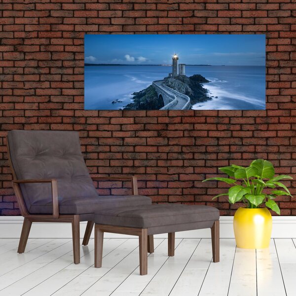 Tablou cu far și marea (120x50 cm)