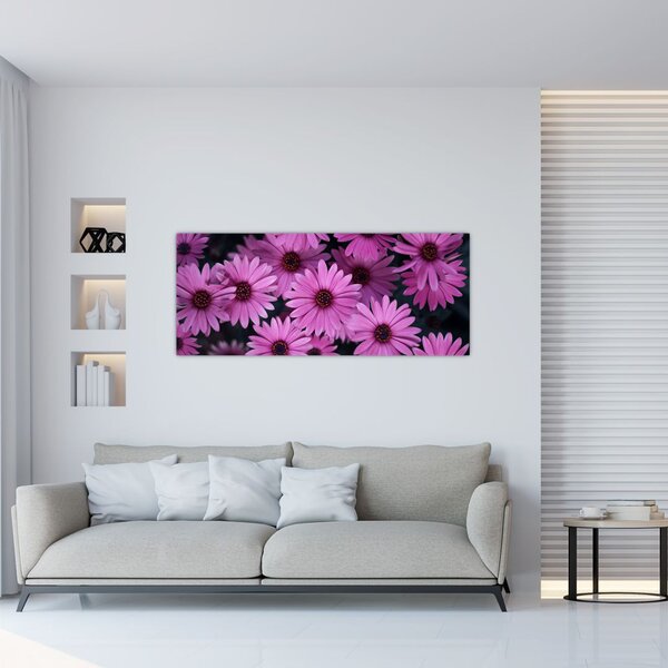 Tablou cu florile roz (120x50 cm)