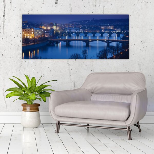 Tablou cu podurile din Praga (120x50 cm)