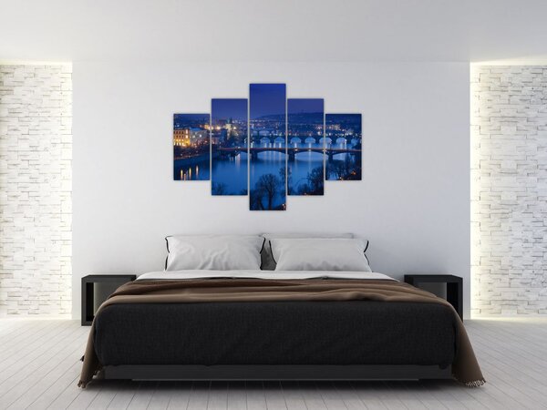 Tablou cu podurile din Praga (150x105 cm)