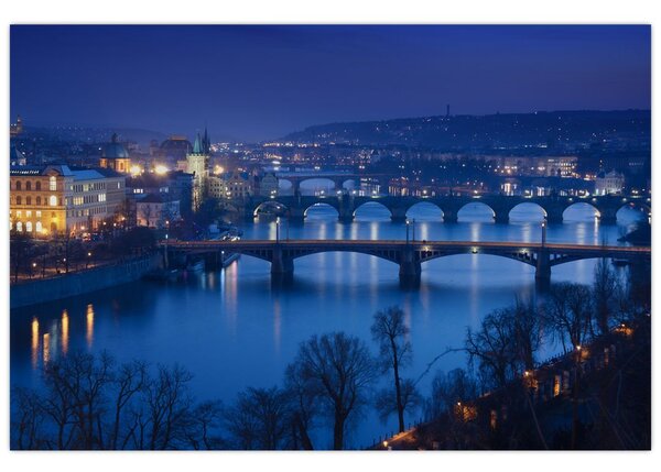 Tablou cu podurile din Praga (90x60 cm)