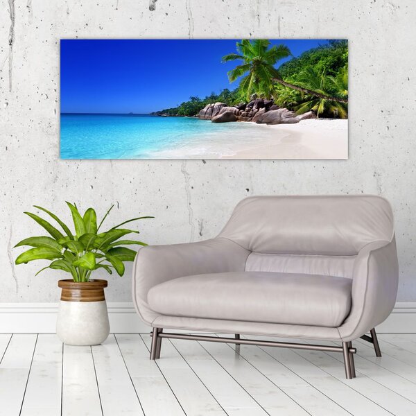 Tablou cu plaja pe insula Praslin (120x50 cm)