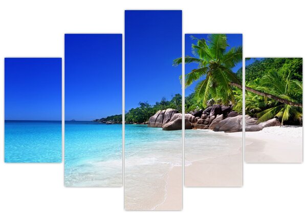 Tablou cu plaja pe insula Praslin (150x105 cm)