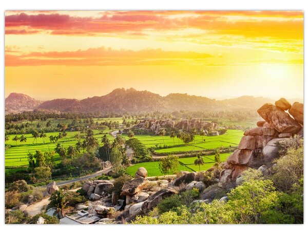 Tablou cu valea Hampi în India (70x50 cm)