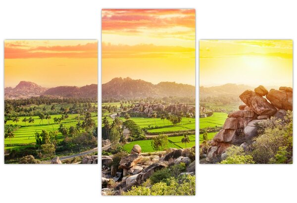 Tablou cu valea Hampi în India (90x60 cm)