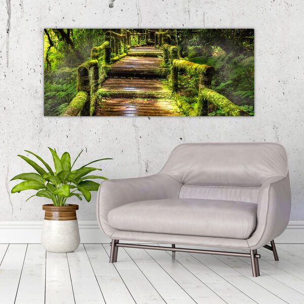 Tablou cu scări într-o pădure tropicală (120x50 cm)