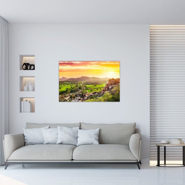 Tablou cu valea Hampi în India (90x60 cm)