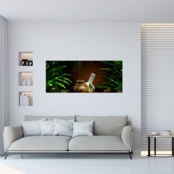 Tablou cu obiectele spa (120x50 cm)