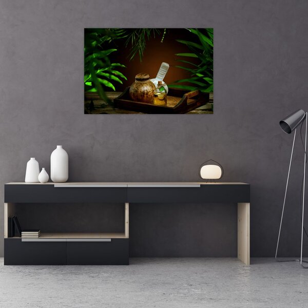 Tablou cu obiectele spa (90x60 cm)