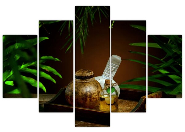 Tablou cu obiectele spa (150x105 cm)