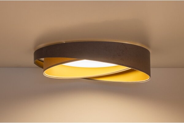 Plafonieră LED GALAXY MODERN, 24 W, 230 V, diametru 55 cm, gri/bej/auriu