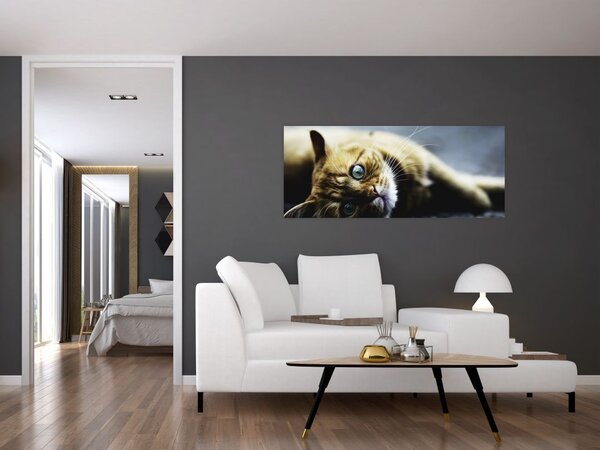 Tablou cu pisica (120x50 cm)