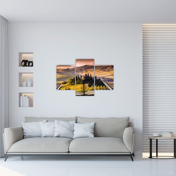 Tablou cu peisaj în carte (90x60 cm)