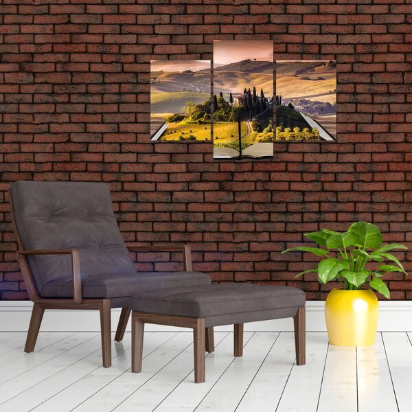 Tablou cu peisaj în carte (90x60 cm)