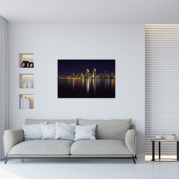 Tablou cu orașul nocturn (90x60 cm)