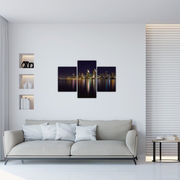Tablou cu orașul nocturn (90x60 cm)