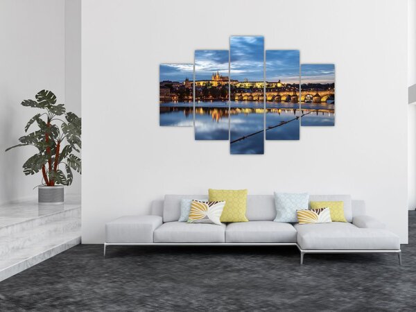 Tablou cu palatul din Praga și podul lui Carol (150x105 cm)