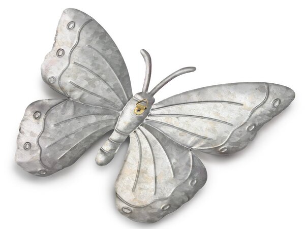 Decoratiune de perete din metal fluture BUTTERFLY 40 cm - mai multe culori Culoare: Violet