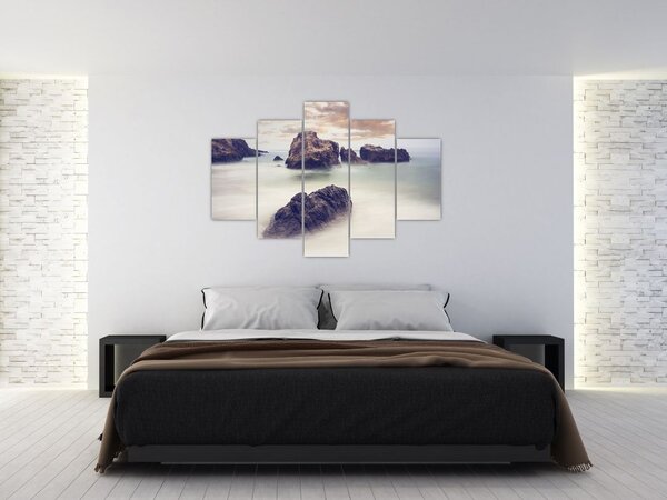 Tablou cu stânci în ceață (150x105 cm)