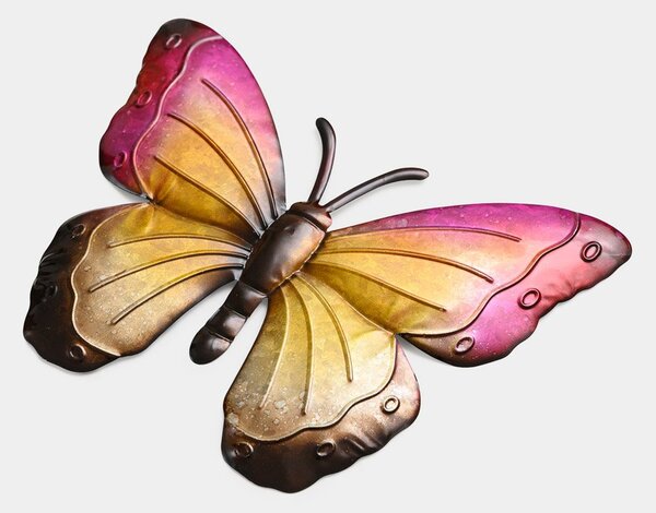 Decoratiune de perete din metal fluture BUTTERFLY 40 cm - mai multe culori Culoare: Violet