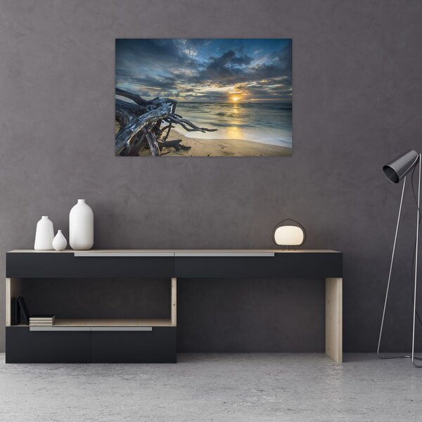 Tablou cu marea în apus de soare (90x60 cm)