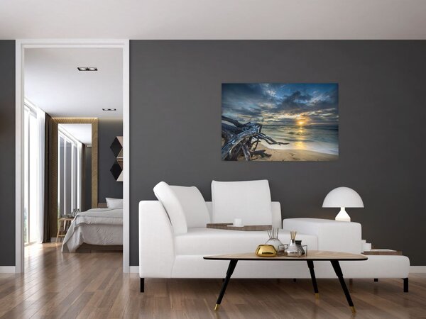 Tablou cu marea în apus de soare (90x60 cm)