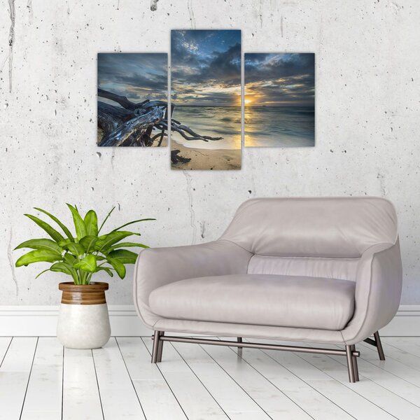 Tablou cu marea în apus de soare (90x60 cm)