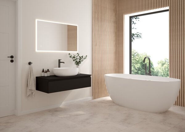 Oltens Hamnes lavoar 60.5x41.5 cm ovale de blat alb luciu 40320000