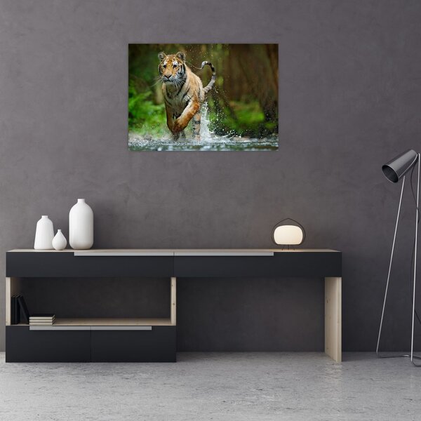 Tablou cu trigrul fugind (70x50 cm)
