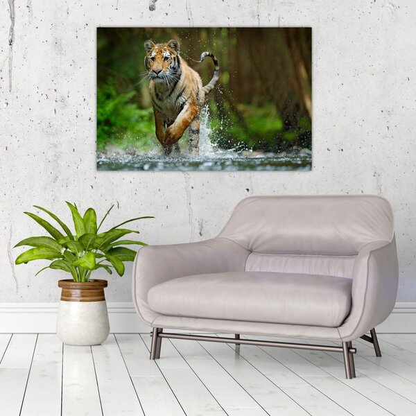 Tablou cu trigrul fugind (90x60 cm)