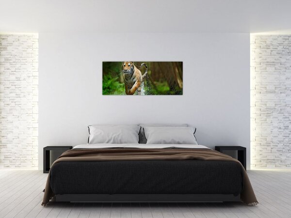 Tablou cu trigrul fugind (120x50 cm)