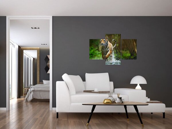 Tablou cu trigrul fugind (90x60 cm)