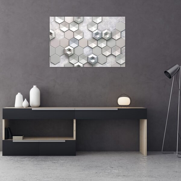 Tablou cu abstracție 3D (90x60 cm)