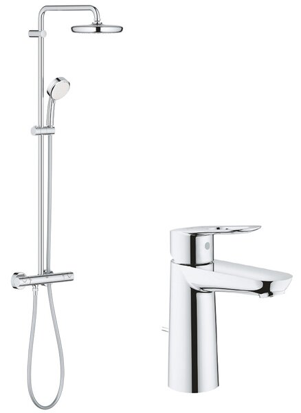 Pachet: Coloana dus Grohe New Tempesta 210-27922001, Baterie lavoar Grohe Bauloop M size