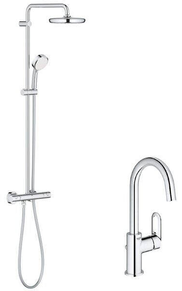 Pachet: Coloana dus Grohe New Tempesta 210-27922001, Bateria lavoar Grohe Bauloop L-23763000