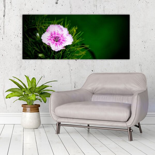 Tablou cu floare roz (120x50 cm)