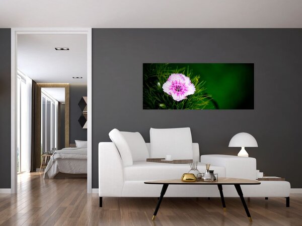 Tablou cu floare roz (120x50 cm)