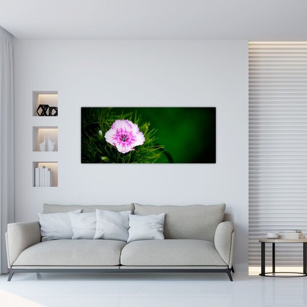 Tablou cu floare roz (120x50 cm)