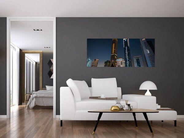 Tablou cu orașul nocturn (120x50 cm)