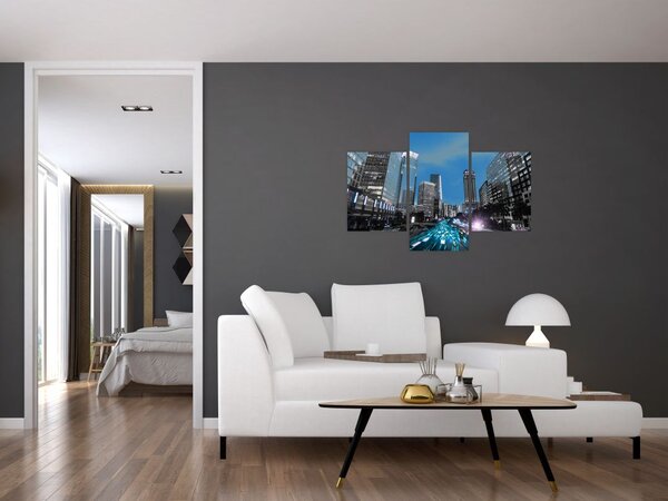 Tablou cu oraș nocturn (90x60 cm)