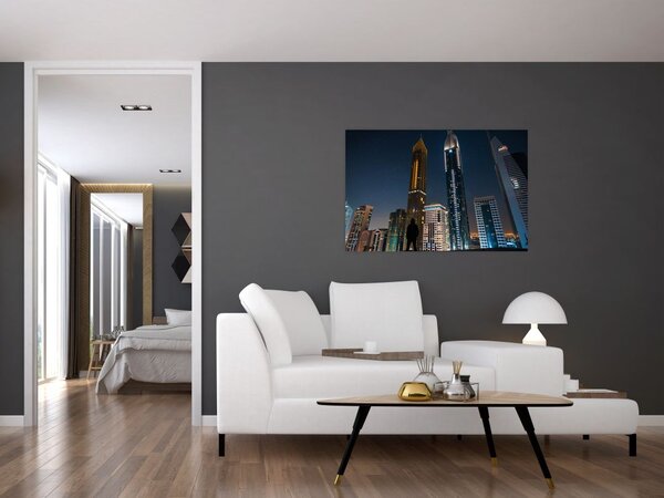 Tablou cu orașul nocturn (90x60 cm)
