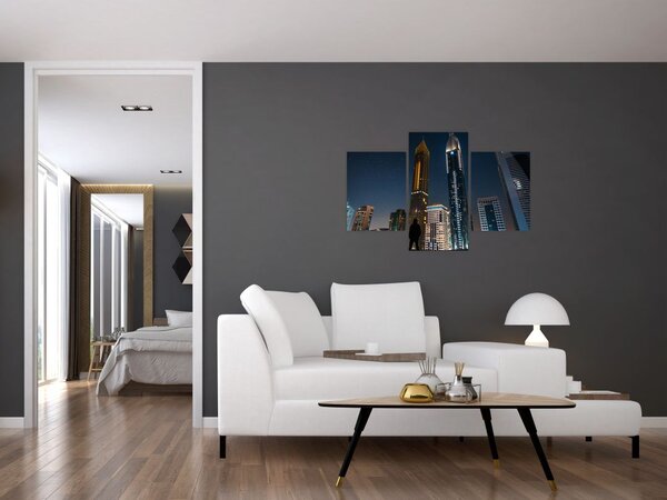 Tablou cu orașul nocturn (90x60 cm)