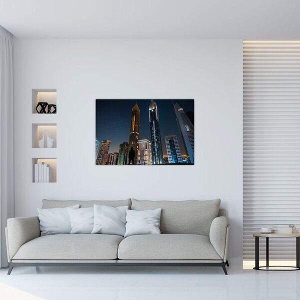 Tablou cu orașul nocturn (90x60 cm)